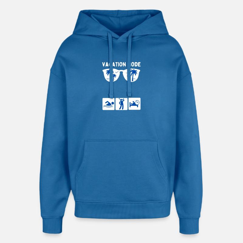 Mode vacances - Sweat à capuche unisexe Stanley/Stella Oversized - bleu attentif