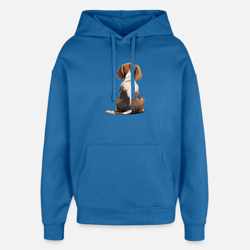 Beagle - Sweat à capuche unisexe Stanley/Stella Oversized - bleu attentif