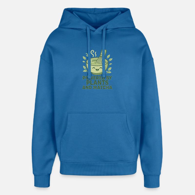 Énergie matcha provenant des centrales - Sweat à capuche unisexe Stanley/Stella Oversized - bleu attentif