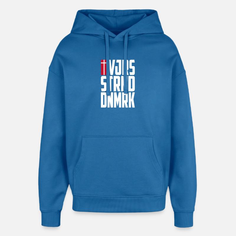 Vejers Strand, Danemark - Sweat à capuche unisexe Stanley/Stella Oversized - bleu attentif