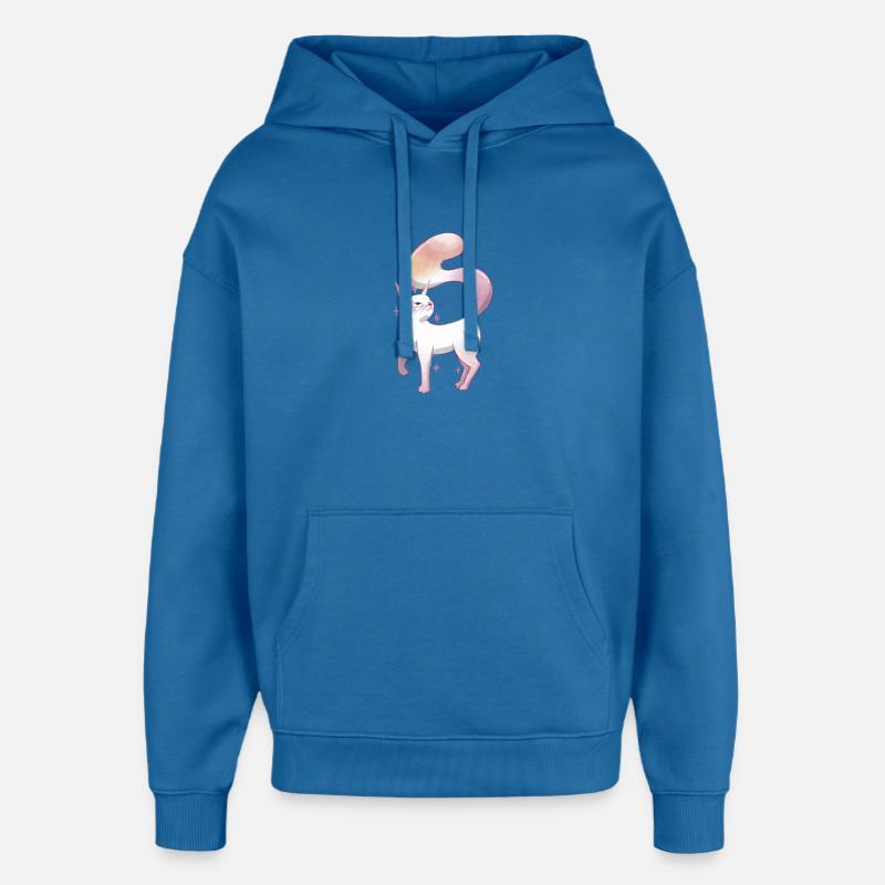 Fierté lesbienne chatte mignonne - Sweat à capuche unisexe Stanley/Stella Oversized - bleu attentif