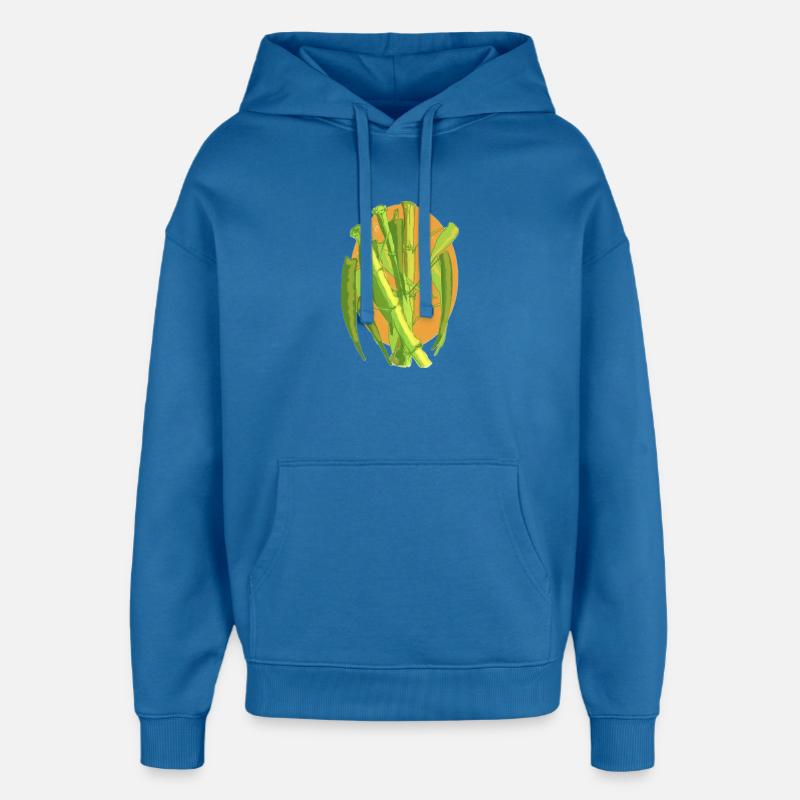 Explosion botanique de bambou - Sweat à capuche unisexe Stanley/Stella Oversized - bleu attentif