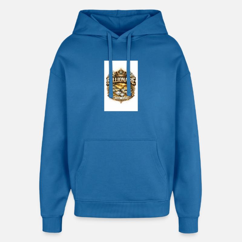 FDCA8CF6-CA34-48B6-909A-5894FB819127 - Sweat à capuche unisexe Stanley/Stella Oversized - bleu attentif