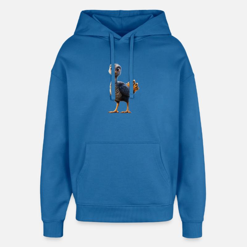 Dinde Poules Oiseaux Dinde - Sweat à capuche unisexe Stanley/Stella Oversized - bleu attentif