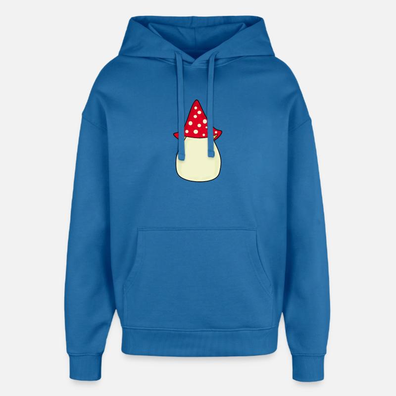 Mushroom Toadstool Pattern Personalizable Gift - Oversized Unisex Hoodie by Stanley/Stella - mindful blue
