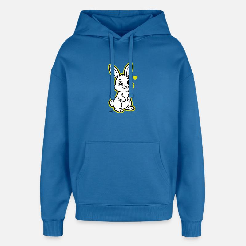 Suzy_the_Rabbit - Sweat à capuche unisexe Stanley/Stella Oversized - bleu attentif