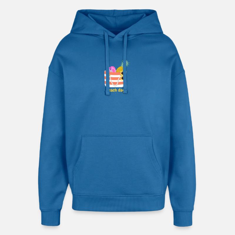 Journée à la plage - Sweat à capuche unisexe Stanley/Stella Oversized - bleu attentif