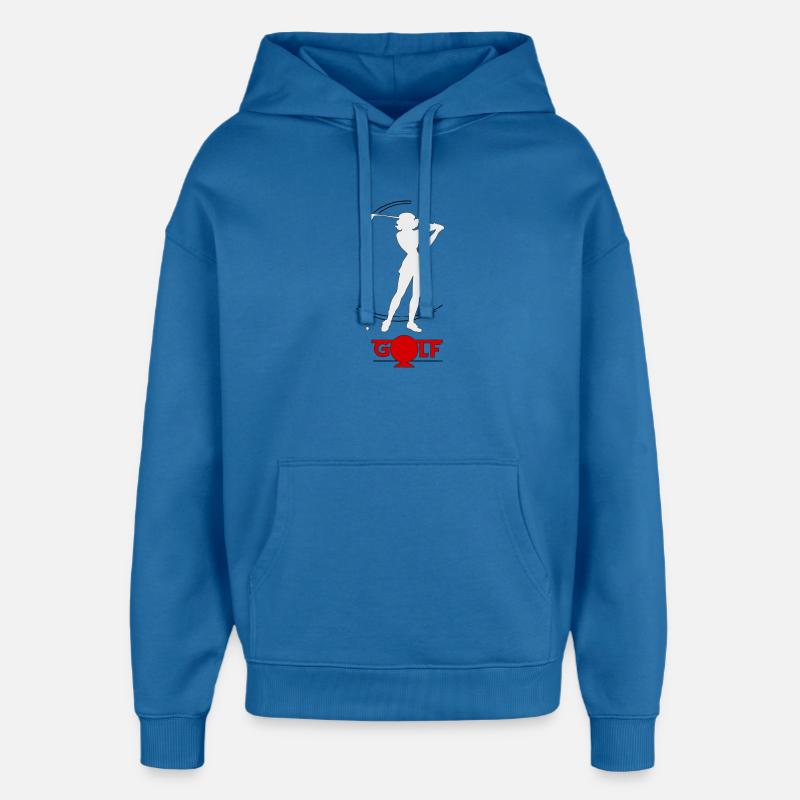 Golfeuse rétro - Sweat à capuche unisexe Stanley/Stella Oversized - bleu attentif