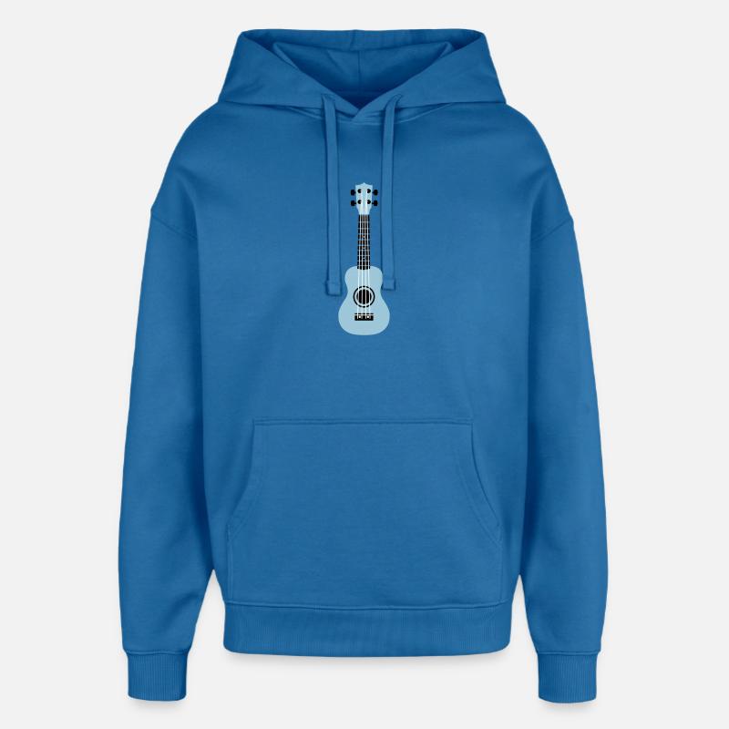 ukulélé - Sweat à capuche unisexe Stanley/Stella Oversized - bleu attentif
