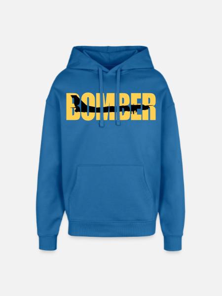 Bomber Tu-95 - Oversized Unisex Hoodie by Stanley/Stella - mindful blue