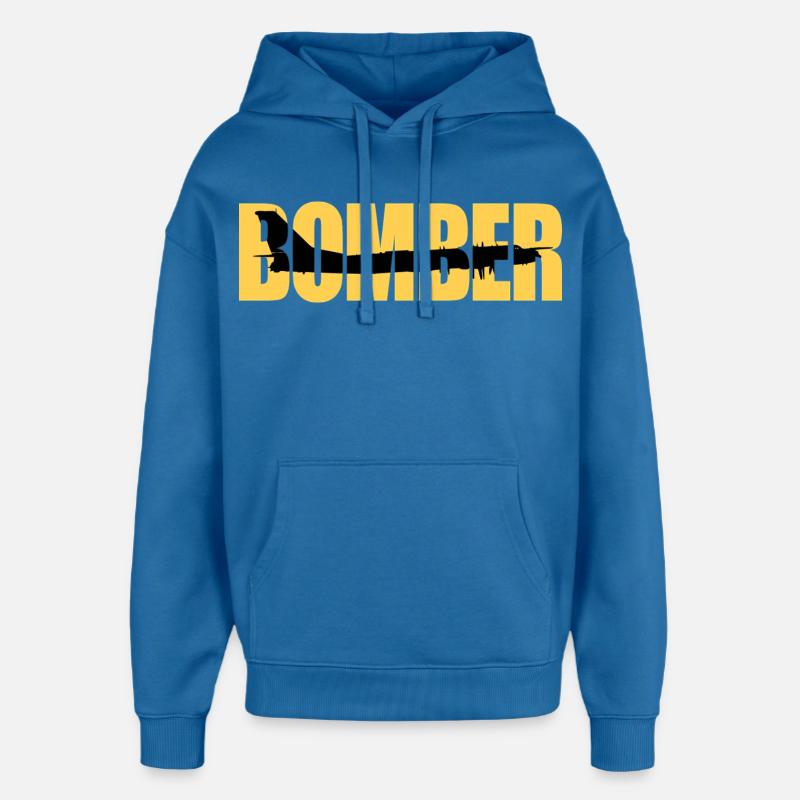 Bomber Tu-95 - Oversized Unisex Hoodie von Stanley/Stella - Achtsames Blau