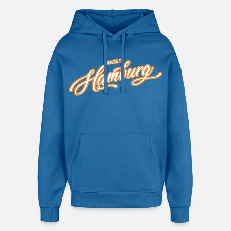 Hambourg - parce que c’est votre ville ! - Sweat à capuche unisexe Stanley/Stella Oversized - bleu attentif