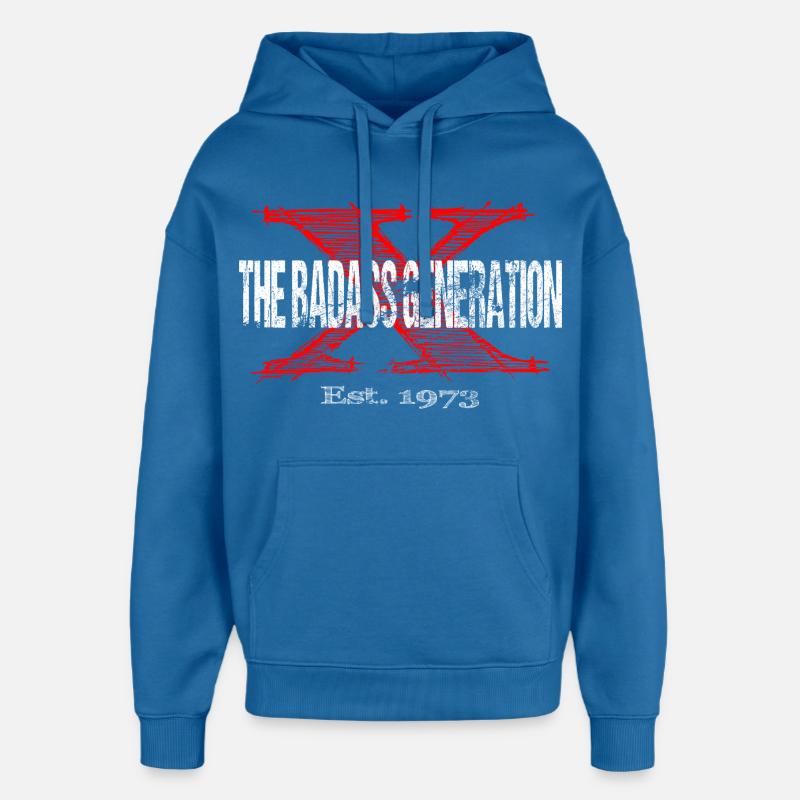 Génération X 1973 Rétro - Sweat à capuche unisexe Stanley/Stella Oversized - bleu attentif