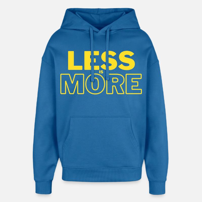 Moins, c’est plus - Sweat à capuche unisexe Stanley/Stella Oversized - bleu attentif