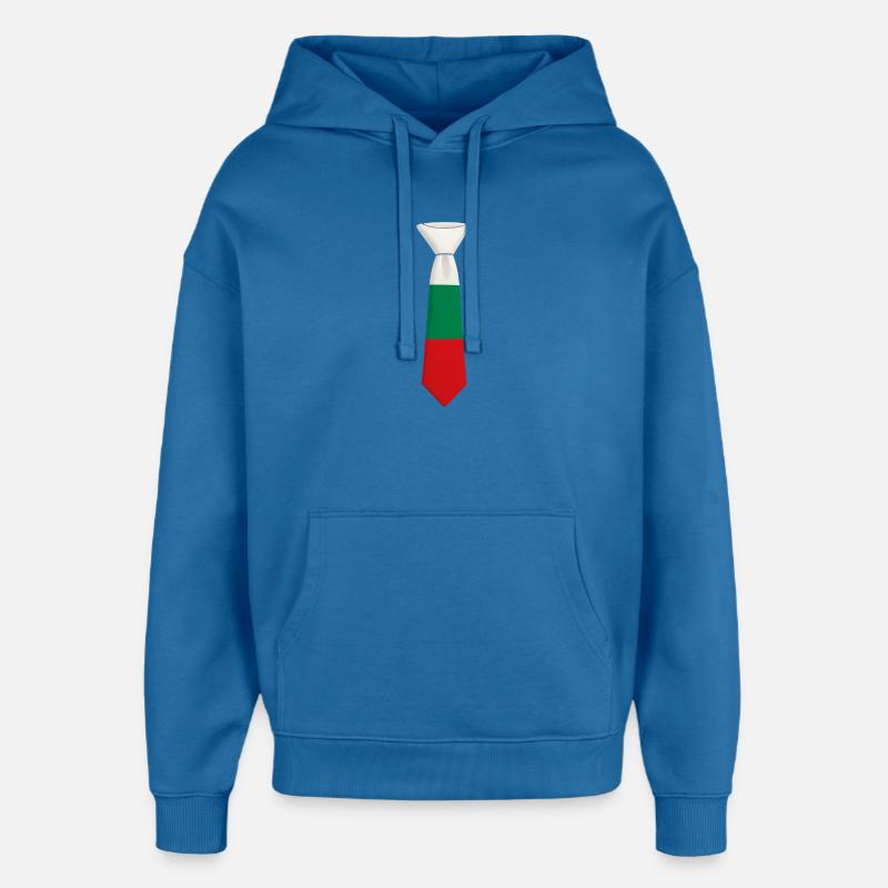 Cravate Bulgarie – Conception du drapeau - Sweat à capuche unisexe Stanley/Stella Oversized - bleu attentif