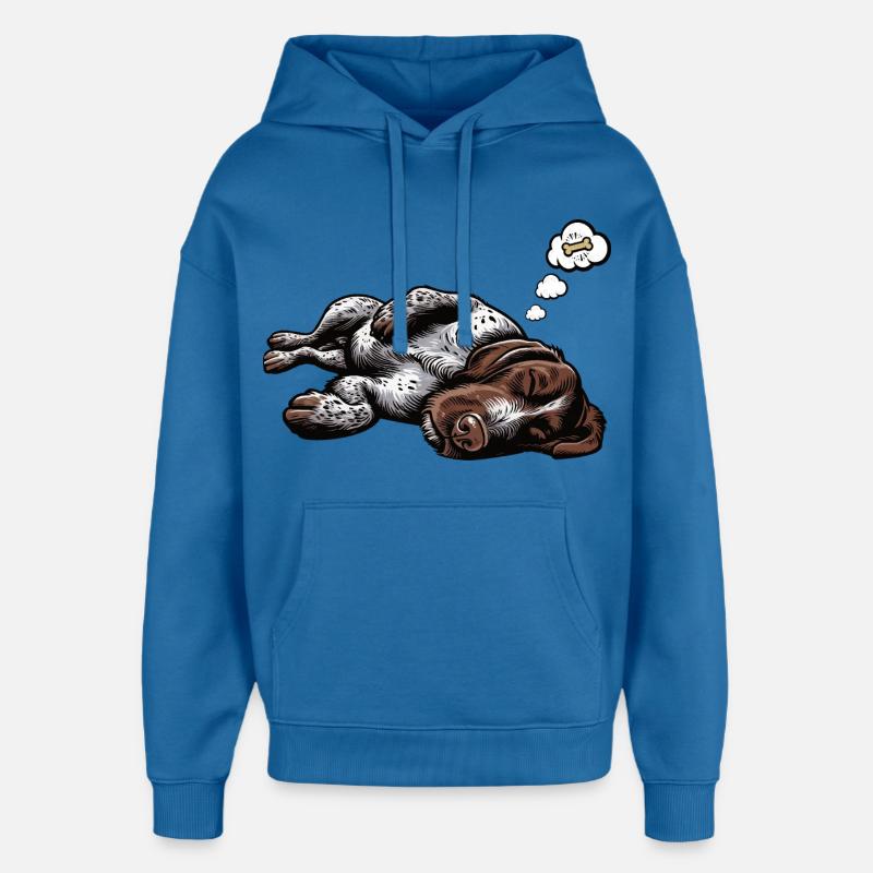 Deutsch Drahthaar Deutsch-Drahthaar Besitzer - Oversized Unisex Hoodie von Stanley/Stella - Achtsames Blau
