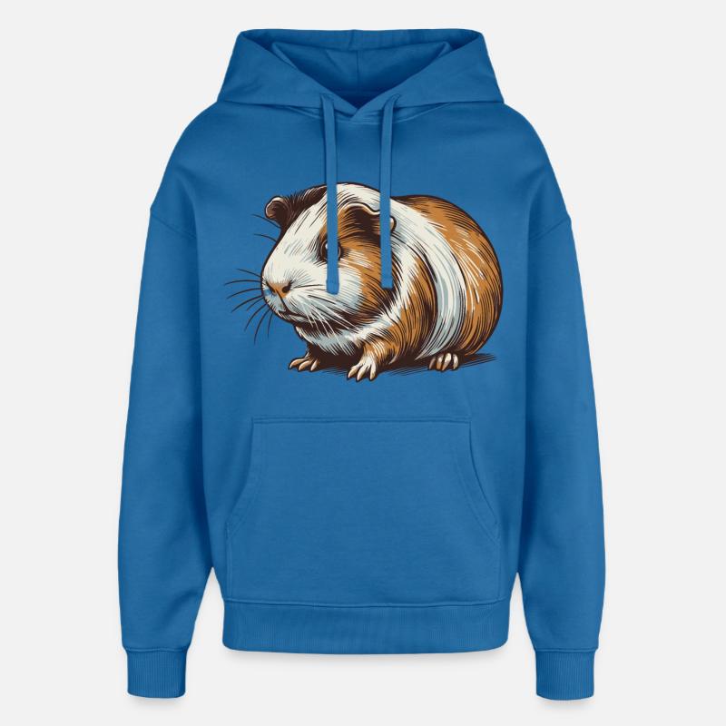 Cobaye - Sweat à capuche unisexe Stanley/Stella Oversized - bleu attentif