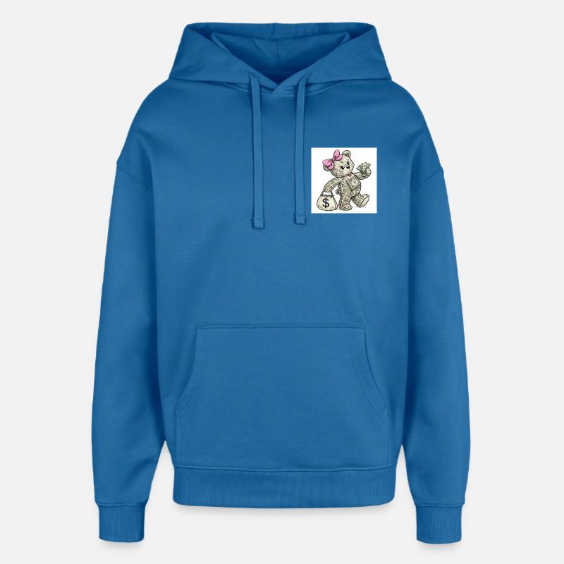 8d2916a348f8bb9dbc2e95bc656aa867 - Sweat à capuche unisexe Stanley/Stella Oversized - bleu attentif