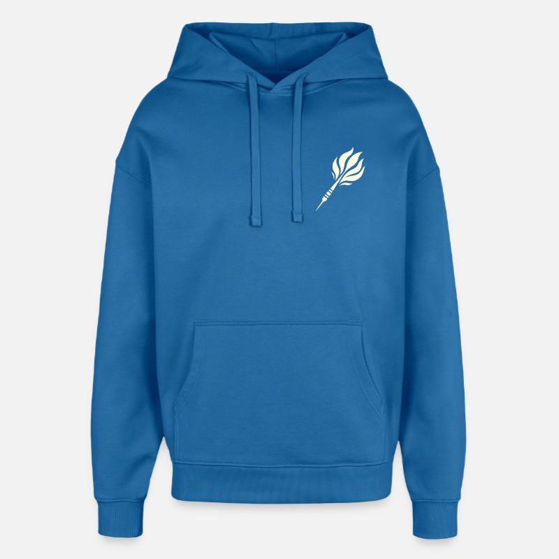 Conception de flamme de fléchette - Sweat à capuche unisexe Stanley/Stella Oversized - bleu attentif