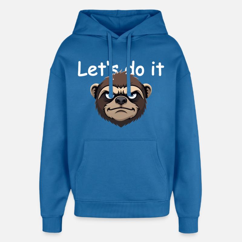 Faultier - let's do it - Oversized Unisex Hoodie von Stanley/Stella - Achtsames Blau