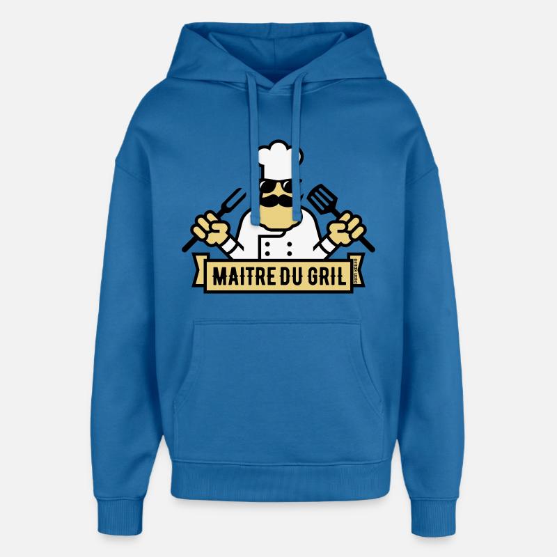 Grill Master (Grill / BBQ / BBQ / 3C) - Oversized Unisex Hoodie von Stanley/Stella - Achtsames Blau