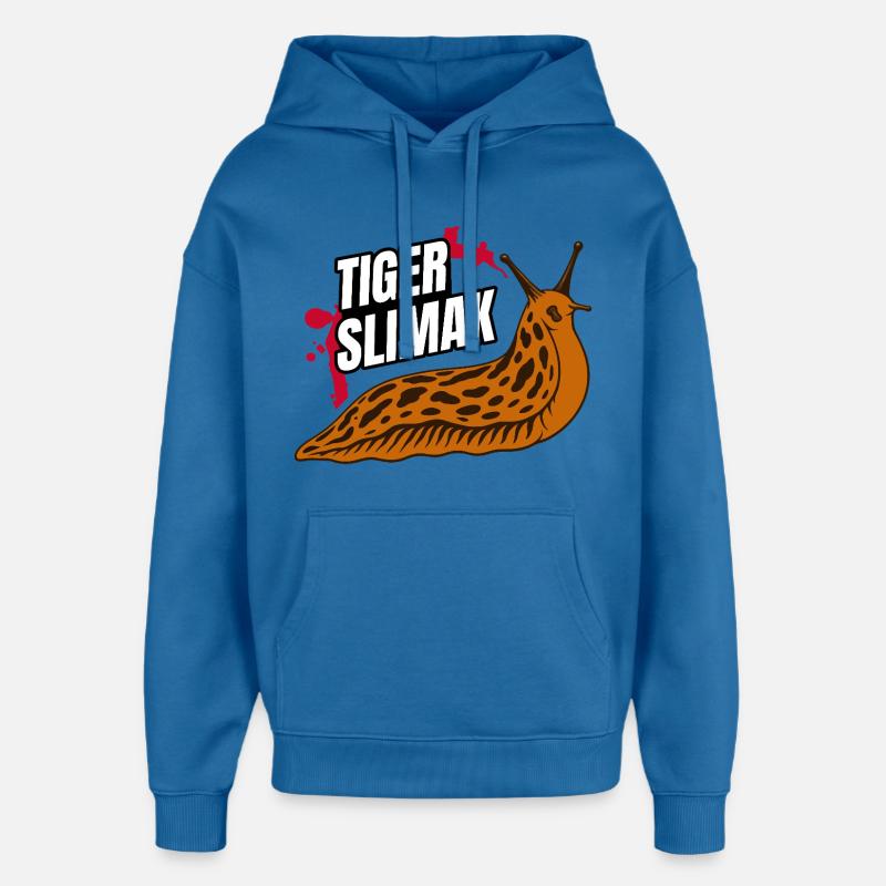 Tiger Ślimak – L’animal le plus coriace de Pologne - Sweat à capuche unisexe Stanley/Stella Oversized - bleu attentif