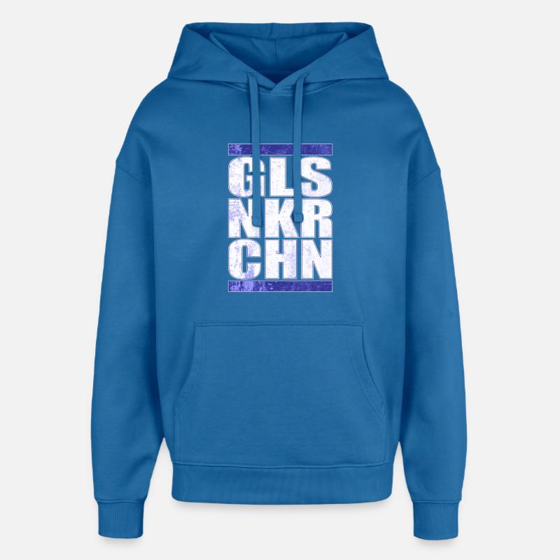 GLSNKRCHN Gelsenkirchen Schalke idée cadeau - Sweat à capuche unisexe Stanley/Stella Oversized - bleu attentif