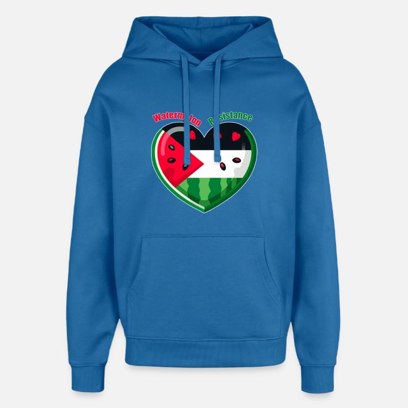 Résistance à la pastèque - Sweat à capuche unisexe Stanley/Stella Oversized - bleu attentif