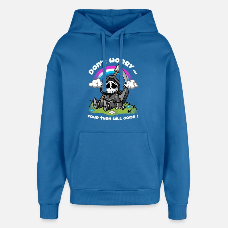 Le sarcasme de la mort - Sweat à capuche unisexe Stanley/Stella Oversized - bleu attentif