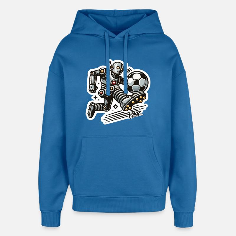 Robo Striker Soccer Bot - Sweat à capuche unisexe Stanley/Stella Oversized - bleu attentif