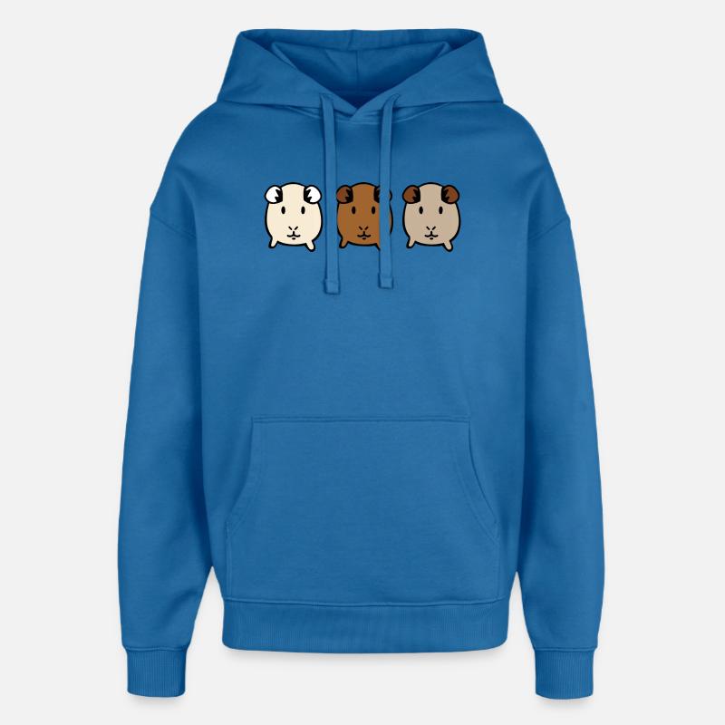 Cobaye - Sweat à capuche unisexe Stanley/Stella Oversized - bleu attentif