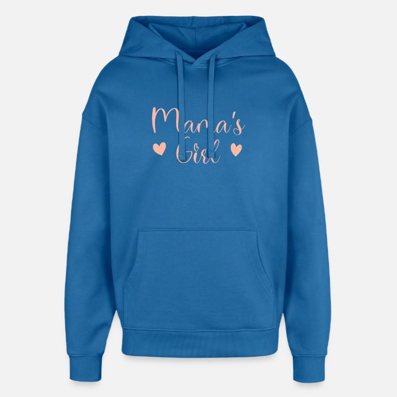 Fille de Maman Script Rose - Sweat à capuche unisexe Stanley/Stella Oversized - bleu attentif