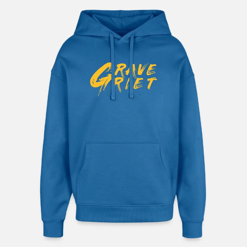 Grave Griet - Dialecte anversois - Sweat à capuche unisexe Stanley/Stella Oversized - bleu attentif
