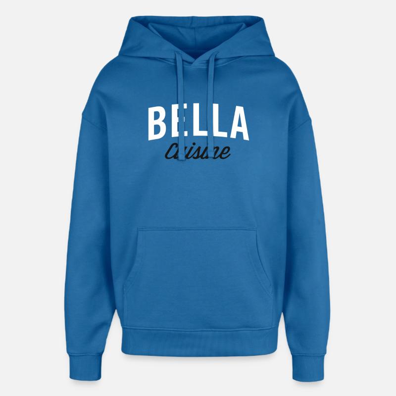 Bella Cuisine Typography - Sweat à capuche unisexe Stanley/Stella Oversized - bleu attentif