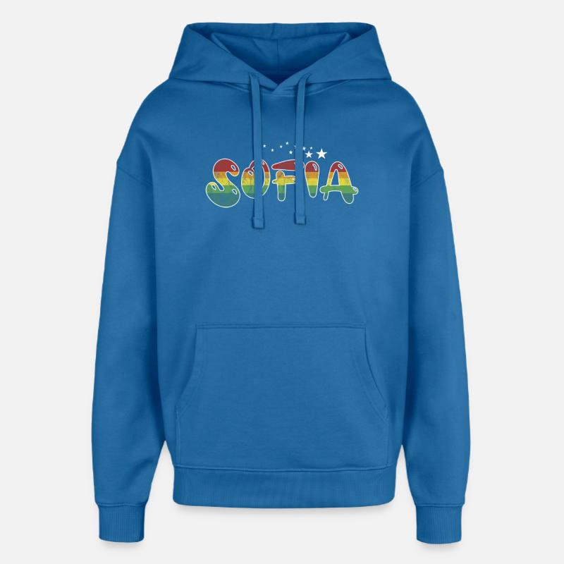 Nome Sofia Maiden name Gift - Stanley/Stella Oversized Felpa con cappuccio unisex - mindful azzurro