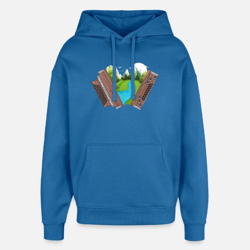 Maison de l’harmonica styrienne | ZiachON ! - Sweat à capuche unisexe Stanley/Stella Oversized - bleu attentif
