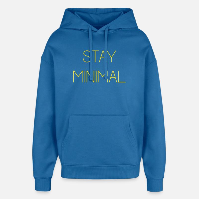 Restez minimal - Sweat à capuche unisexe Stanley/Stella Oversized - bleu attentif