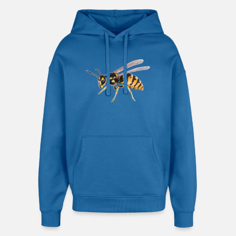 Guêpe - Sweat à capuche unisexe Stanley/Stella Oversized - bleu attentif