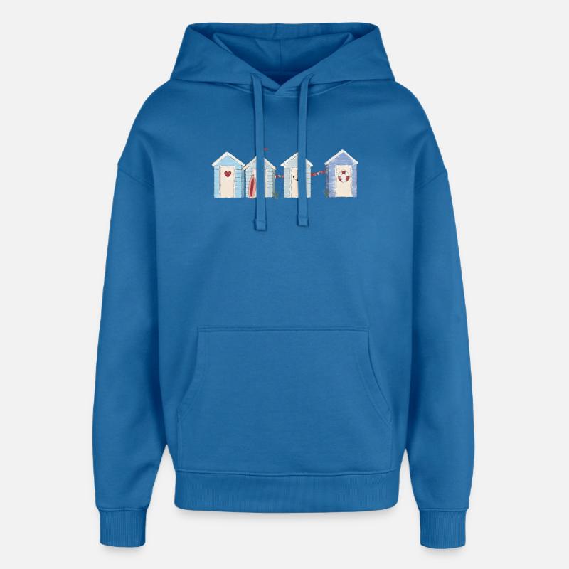 Une journée à la mer - Sweat à capuche unisexe Stanley/Stella Oversized - bleu attentif