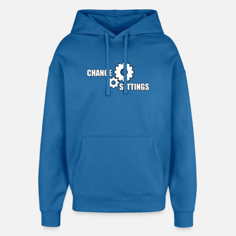 MODIFIER LES PARAMÈTRES - Sweat à capuche unisexe Stanley/Stella Oversized - bleu attentif