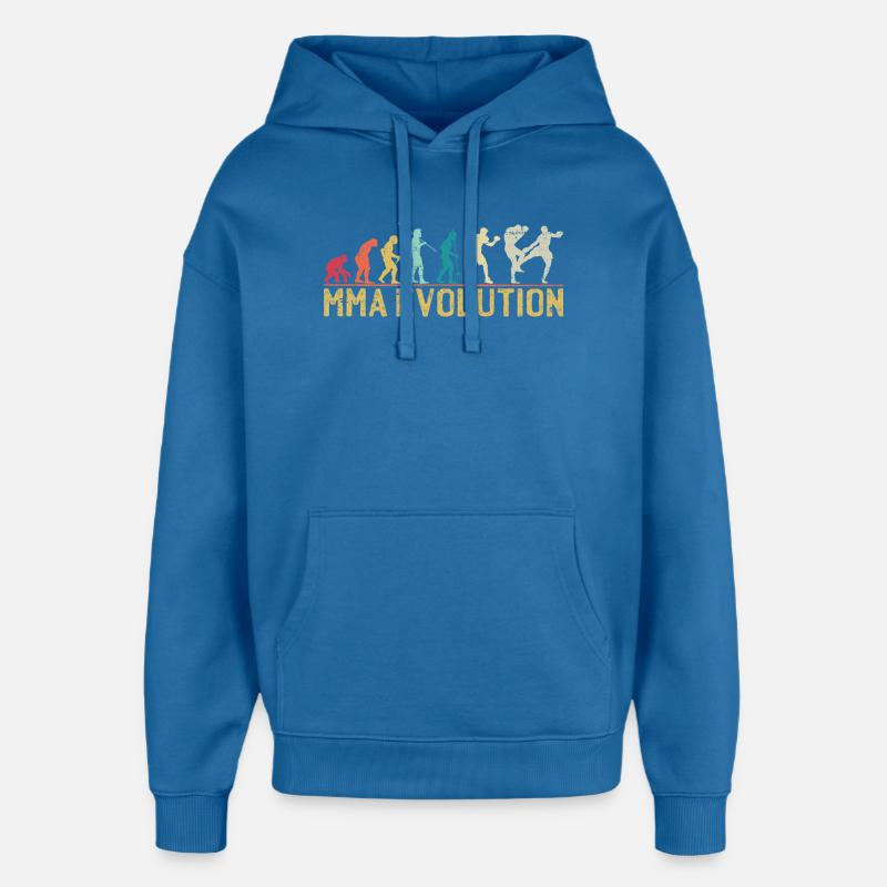 MMA Evolution Silhouette Design - Sweat à capuche unisexe Stanley/Stella Oversized - bleu attentif