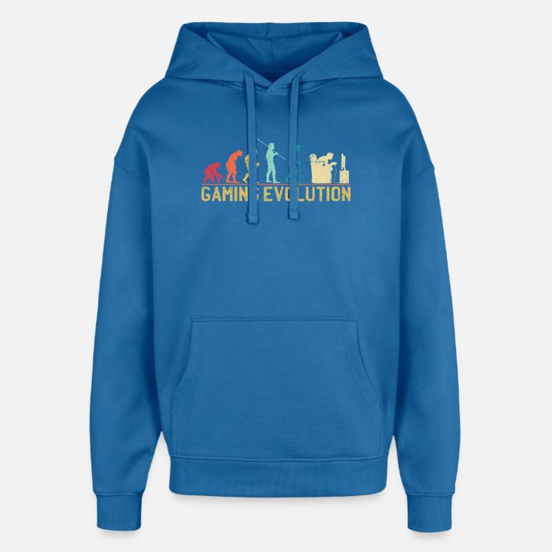 Illustrations de Gaming Evolution - Sweat à capuche unisexe Stanley/Stella Oversized - bleu attentif