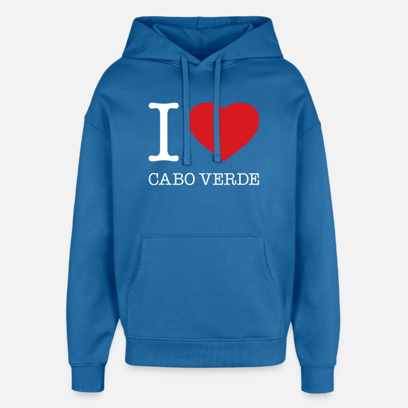 J’adore le Cap-Vert - Sweat à capuche unisexe Stanley/Stella Oversized - bleu attentif
