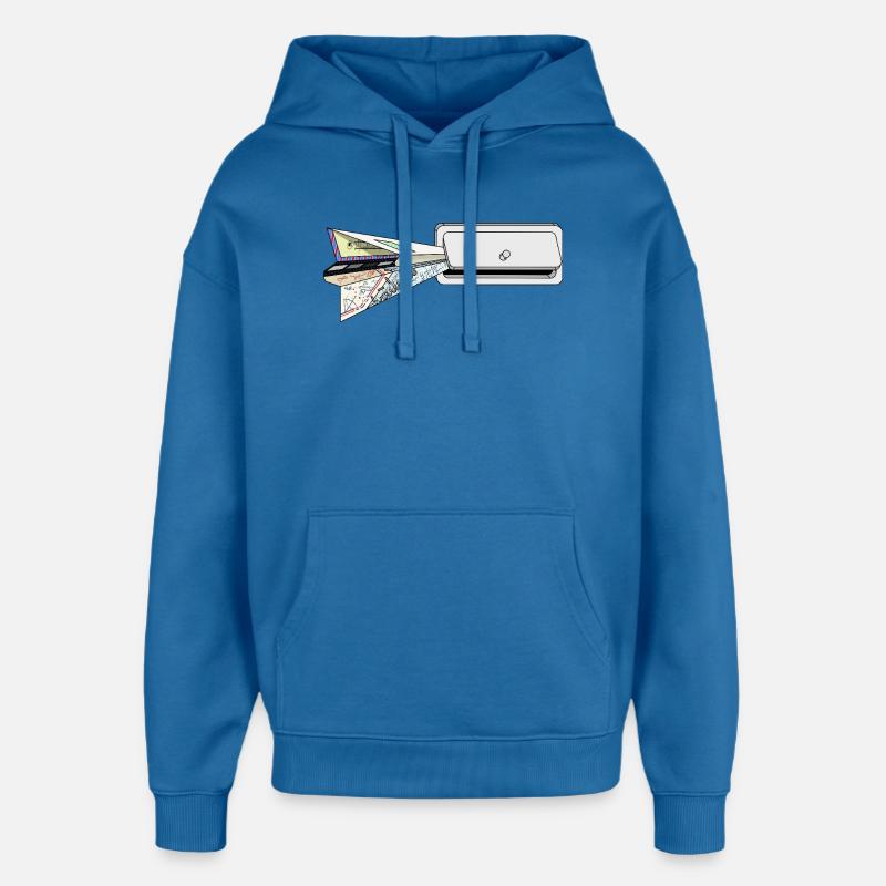 PLAN - Sweat à capuche unisexe Stanley/Stella Oversized - bleu attentif