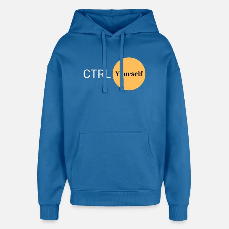 CTRL Vous-même - Sweat à capuche unisexe Stanley/Stella Oversized - bleu attentif