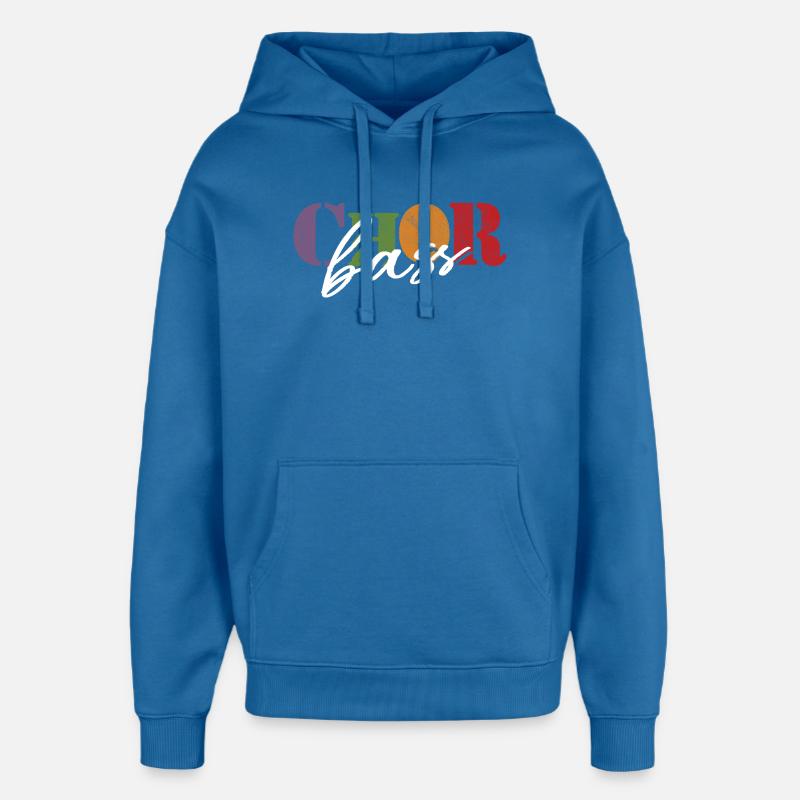 Basse de chœur - Sweat à capuche unisexe Stanley/Stella Oversized - bleu attentif