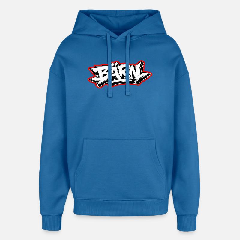 Bern Graffiti - Sweat à capuche unisexe Stanley/Stella Oversized - bleu attentif