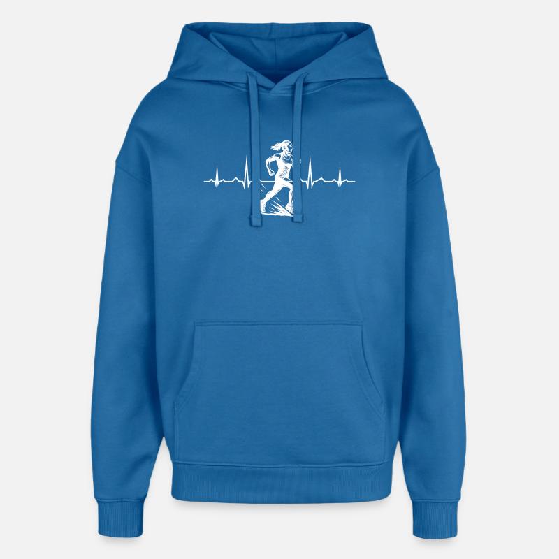 Conception compacte pour la course automobile - Sweat à capuche unisexe Stanley/Stella Oversized - bleu attentif