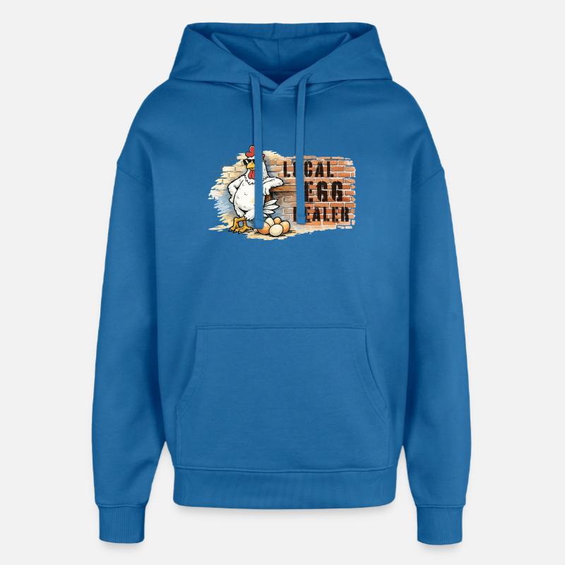 Poulet dans le style graffiti - Sweat à capuche unisexe Stanley/Stella Oversized - bleu attentif