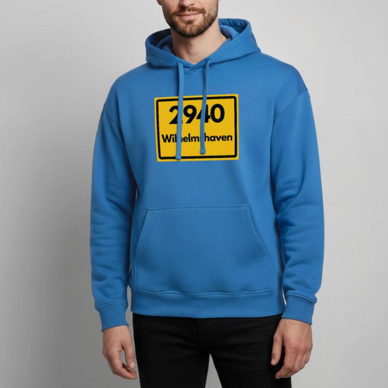 OLD POSTCODE POSTCODE RETRO 2940 WILHELMSHAVEN Oversized Unisex Hoodie by Stanley/Stella
